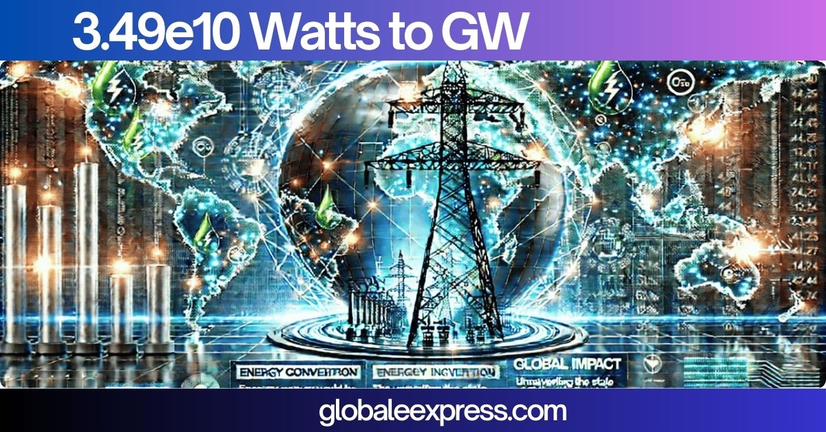 3.49e10 Watts to GW
